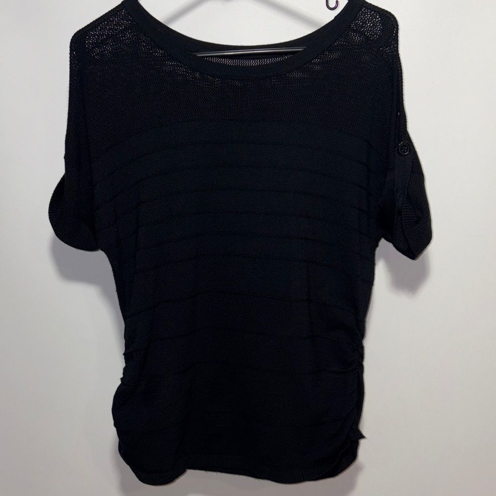 Apt. 9 Black Short Sleeve Sweater